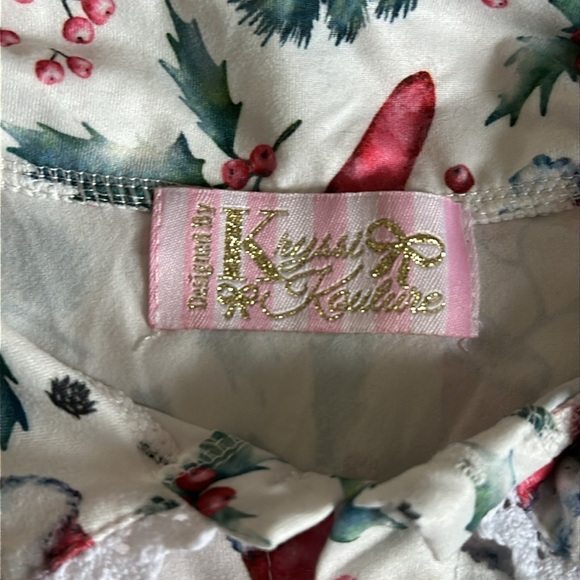 KRYSSI KOUTURE Christmas Long Sleeve Nightgown Girls Size 7-8T - Picture 5 of 7